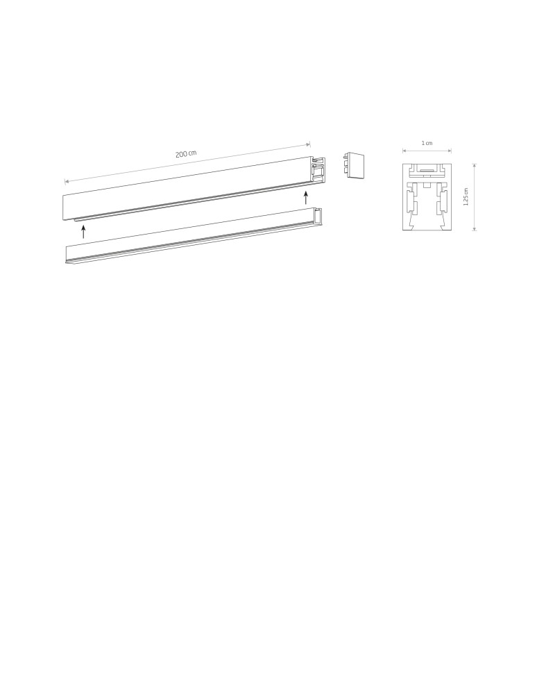 Szyny magnetyczne - Nowodvorski NANO - LVM TRACK 2M Systemy szynowe 1-obwodowy niskonapięciowy 24V NANO-LVM Szynoprzewód Natynkowe Czarny 11725 - product kolory-swiatla.pl 3