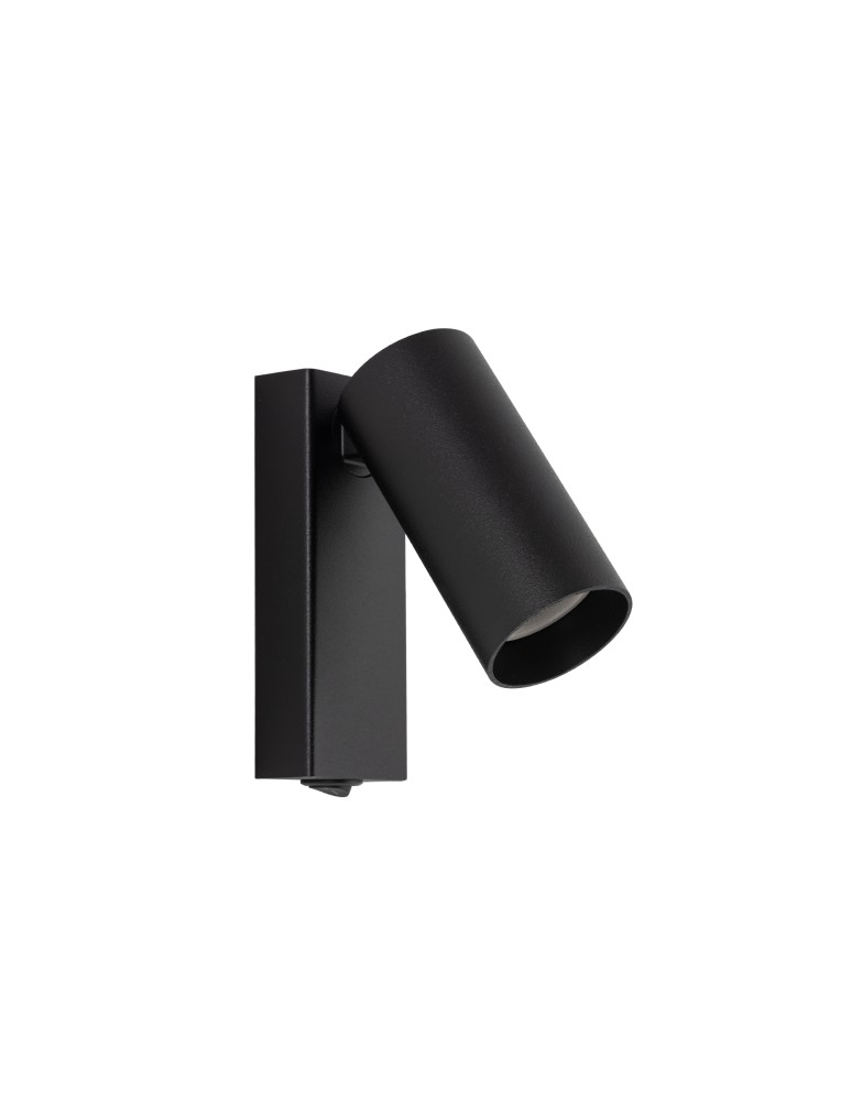 Nowodvorski FOURTY  Ścienna Regulowany z włącznikiem Max moc 10W only LED GU10 R35  Czarny 11763