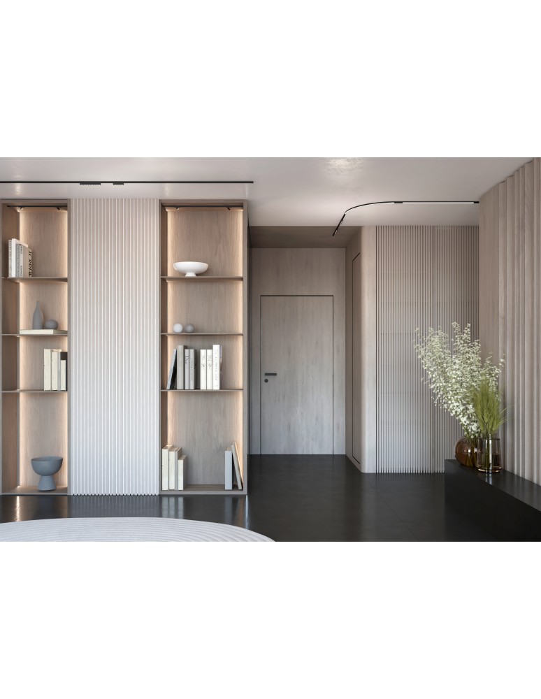 Szyny magnetyczne - Nowodvorski NANO - LVM CURVE TRACK R400 Systemy szynowe 1-obwodowy niskonapięciowy 24V NANO-LVM Szynoprzewód Natynkowe Czarny  - product kolory-swiatla.pl 4