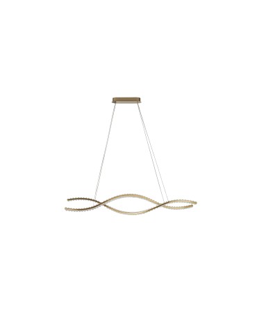 Azzardo SPARK WAVES PENDANT 150 CCT DIMM GO + PILOT Wisząca Złoty Połyskujący Zmienna Barwa Światła AZ6565