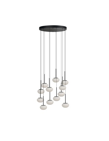 Azzardo SERENITY 12 BK Wisząca Czarny Matowy AZ6534