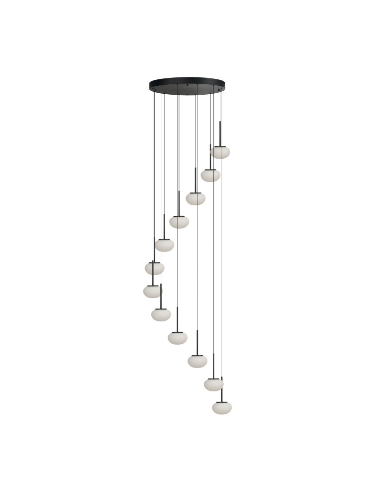 Lampy wiszące LED - Azzardo SERENITY 12 BK Wisząca Czarny Matowy AZ6534 - product kolory-swiatla.pl 2