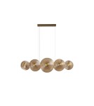 Lampy wiszące designerskie - Azzardo NAZAR PENDANT 5 3-STEP DIMM Wisząca Bursztyn Połyskujący AZ6531 - product 1