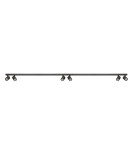 Lampy sufitowe reflektory - Azzardo EXO 6 LINE 200 BK Reflektor Czarny Matowy AZ6656 - product 1