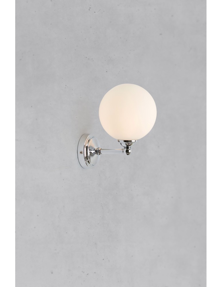 Kinkiety w stylu skandynawskim - Markslojd TROPEA Ścienna 1L Biały/Chrom IP44 109022 - product kolory-swiatla.pl 2