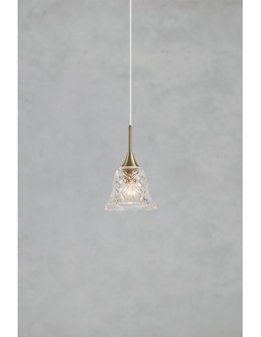 Markslojd LUNA Wisząca 1L Przezroczysty/Mosiądz Antyczny 109011 - product 2