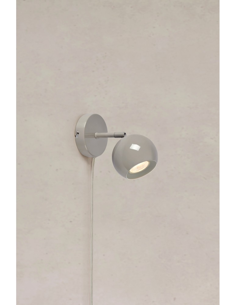 Kinkiety w stylu skandynawskim - Markslojd POP Ścienna 1L Szary 108983 - product kolory-swiatla.pl 2