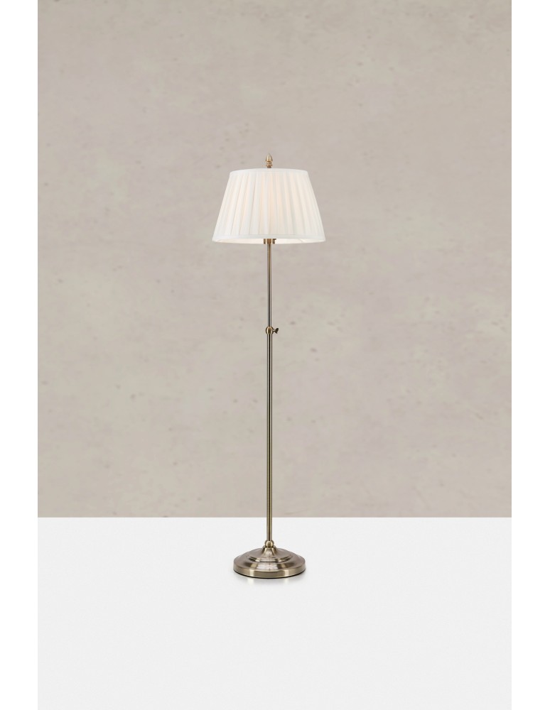 Lampy podłogowe klasyczne - Markslojd OXFORD Podłogowa 1L Ecru/Mosiądz antyczny 108972 - product kolory-swiatla.pl 2