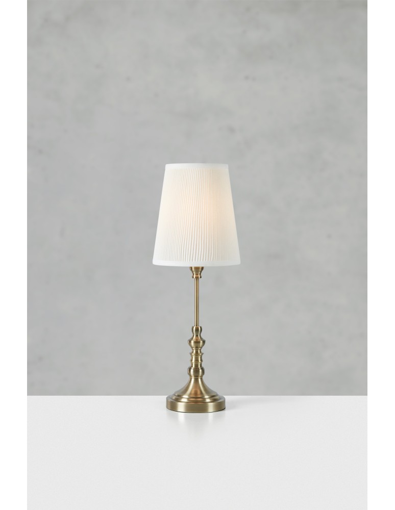Lampy stołowe z abażurem - Markslojd NOBLE Stołowa 1L 66cm Ecru/Mosiądz Antyczny 108970 - product kolory-swiatla.pl 2