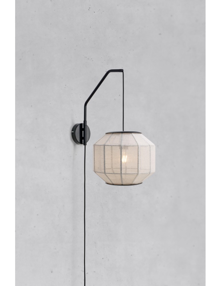 Kinkiety w stylu skandynawskim - Markslojd ASUKA Ścienna 1L Beżowy/Czarny 108957 - product kolory-swiatla.pl 2