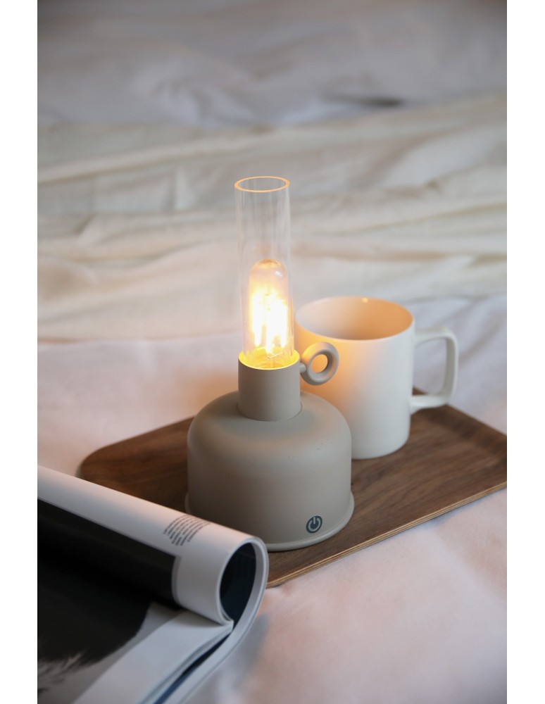 Lampy stołowe przenośne - Markslojd ASTRID Stołowa Bezprzewodowa Szarobrązowy B/O 108921 - product kolory-swiatla.pl 2