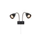 Kinkiety do czytania - Markslojd CIRO Ścienna 2L Czarny/Stalowy 108901 - product 1