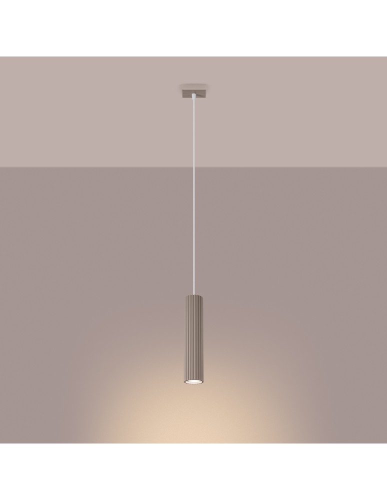 Sollux Lampa wisząca KARBON 1 taupe SL.1759 Sollux Lampa wisząca KARBON 1 taupe SL.1759