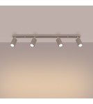 Lampy sufitowe - Sollux Plafon KARBON 4L taupe SL.1765 - product 3