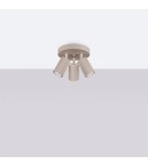 Lampy sufitowe - Sollux Plafon KARBON 3P taupe SL.1768 - product 2