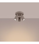 Lampy sufitowe - Sollux Plafon KARBON 3P taupe SL.1768 - product 3