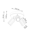 Lampy sufitowe - Sollux Plafon KARBON 3P taupe SL.1768 - product 8
