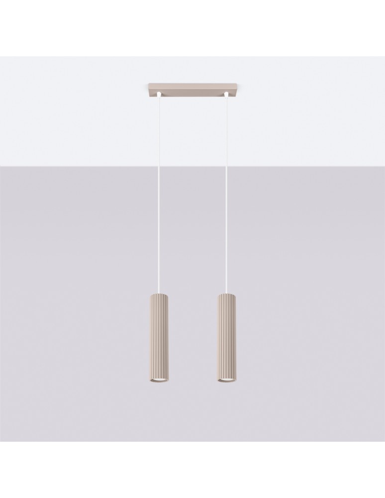 Sollux Lampa wisząca KARBON 2 taupe SL.1773 Sollux Lampa wisząca KARBON 2 taupe SL.1773