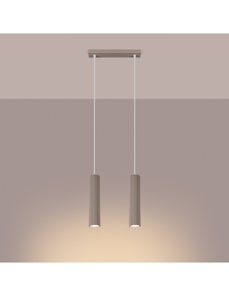 Sollux Lampa wisząca KARBON 2 taupe SL.1773 Sollux Lampa wisząca KARBON 2 taupe SL.1773