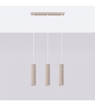 Lampy wiszące - Sollux Lampa wisząca KARBON 3L taupe SL.1774 - product 2