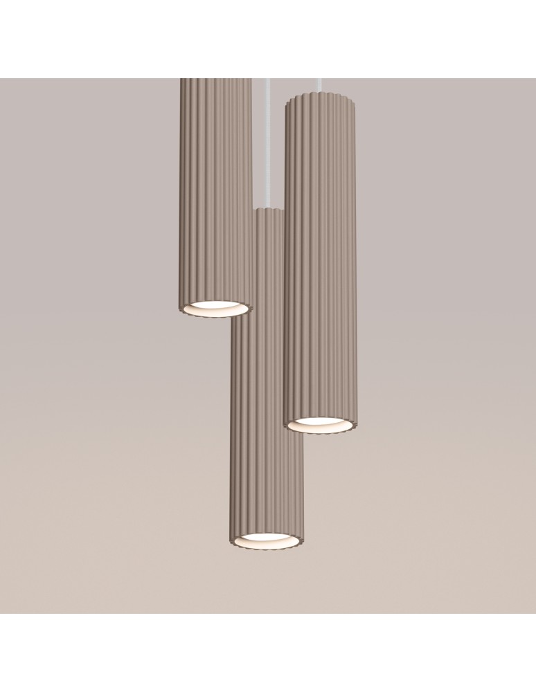 Sollux Lampa wisząca KARBON 3P taupe SL.1775 Sollux Lampa wisząca KARBON 3P taupe SL.1775