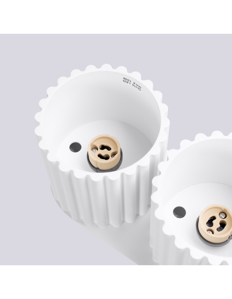 Lampy sufitowe - Sollux Plafon AURA 2 biały GU10 SL.1780 - product kolory-swiatla.pl 5