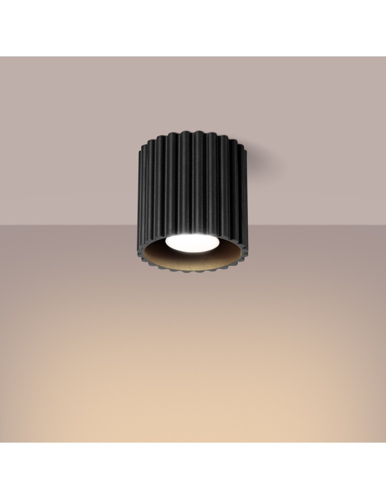 Sollux Plafon AURA 1 czarny GU10 SL.1784 Sollux Plafon AURA 1 czarny GU10 SL.1784