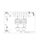 Lampy sufitowe - Sollux Plafon AURA 2 czarny Gx53 SL.1788 - product 8