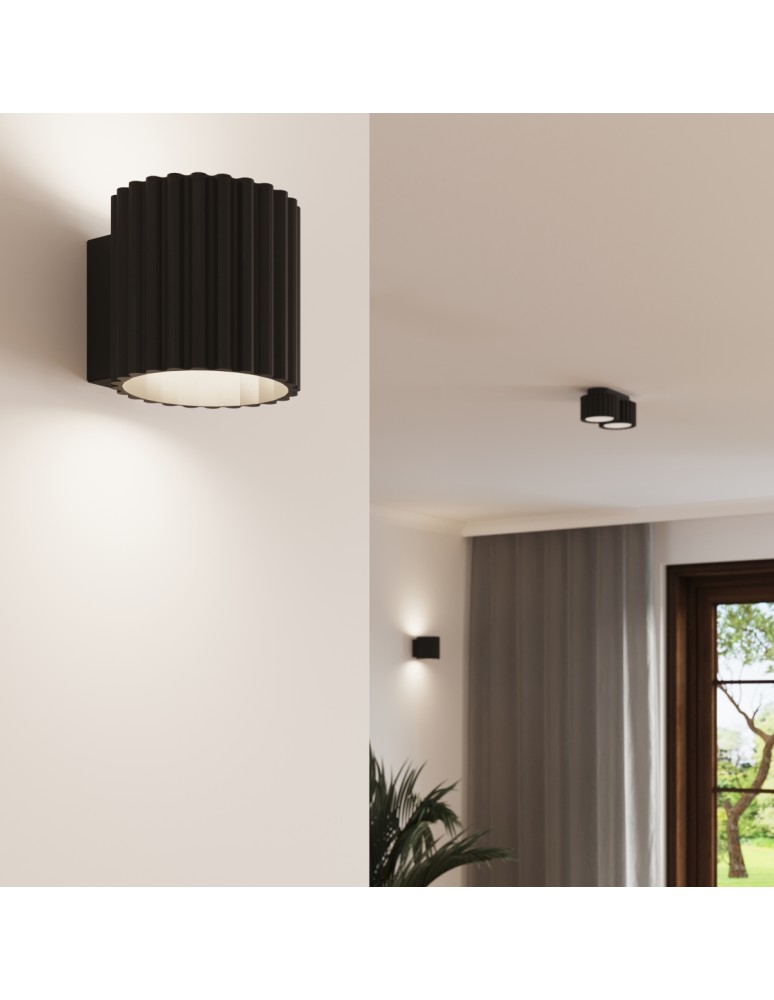 Sollux Plafon AURA 2 czarny Gx53 SL.1788