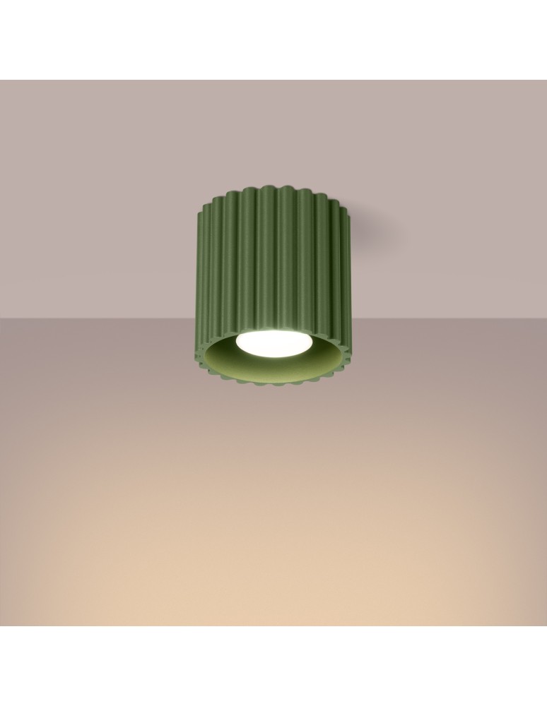 Sollux Plafon AURA 1 zielony oliwkowy GU10 SL.1794 Sollux Plafon AURA 1 zielony oliwkowy GU10 SL.1794
