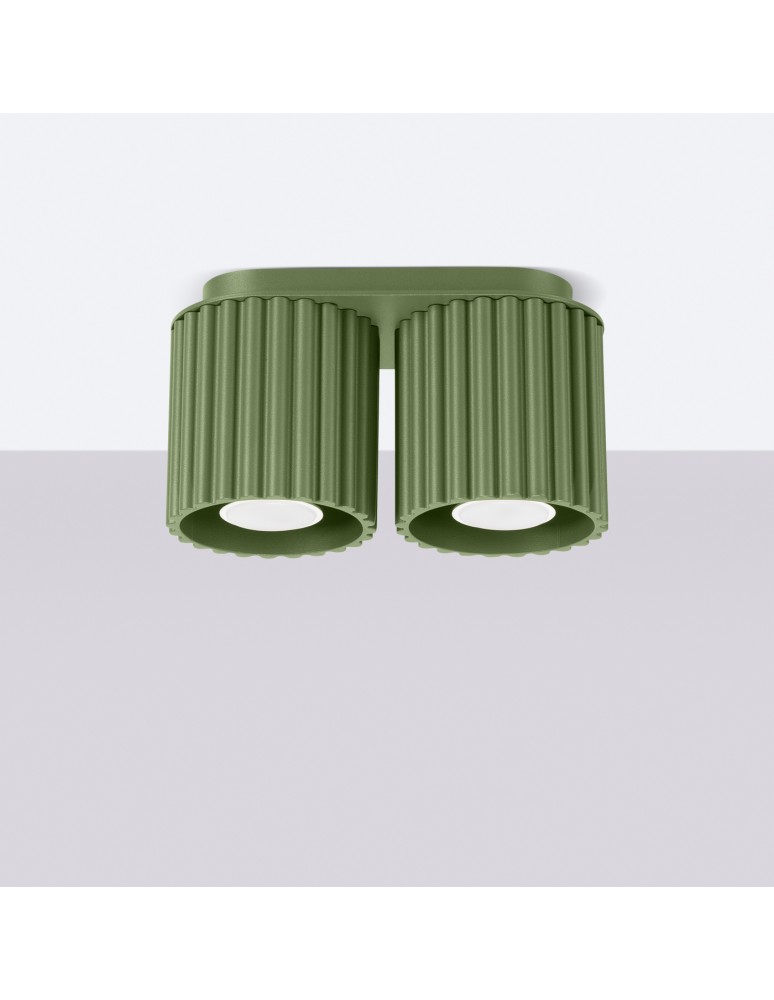 Sollux Plafon AURA 2 zielony oliwkowy GU10 SL.1795