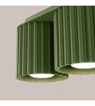 Lampy sufitowe - Sollux Plafon AURA 2 zielony oliwkowy GU10 SL.1795 - product 4