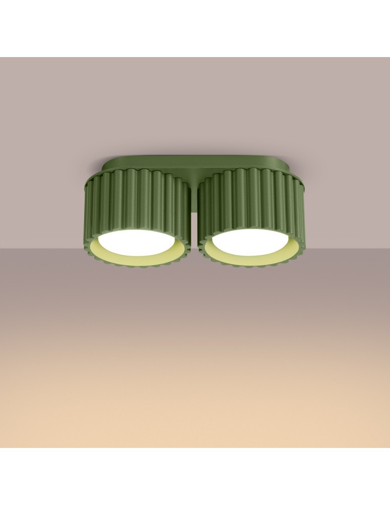 Sollux Plafon AURA 2 zielony oliwkowy Gx53 SL.1798 Sollux Plafon AURA 2 zielony oliwkowy Gx53 SL.1798