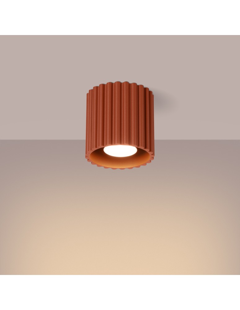Sollux Plafon AURA 1 ochra czerwona GU10 SL.1799 Sollux Plafon AURA 1 ochra czerwona GU10 SL.1799