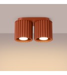 Lampy sufitowe - Sollux Plafon AURA 2 ochra czerwona GU10 SL.1800 - product 3