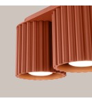 Lampy sufitowe - Sollux Plafon AURA 2 ochra czerwona GU10 SL.1800 - product 4