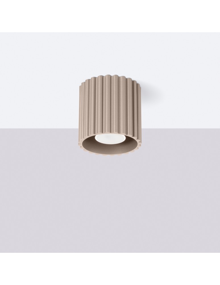 Lampy sufitowe - Sollux Plafon AURA 1 taupe GU10 SL.1814 - product kolory-swiatla.pl 2