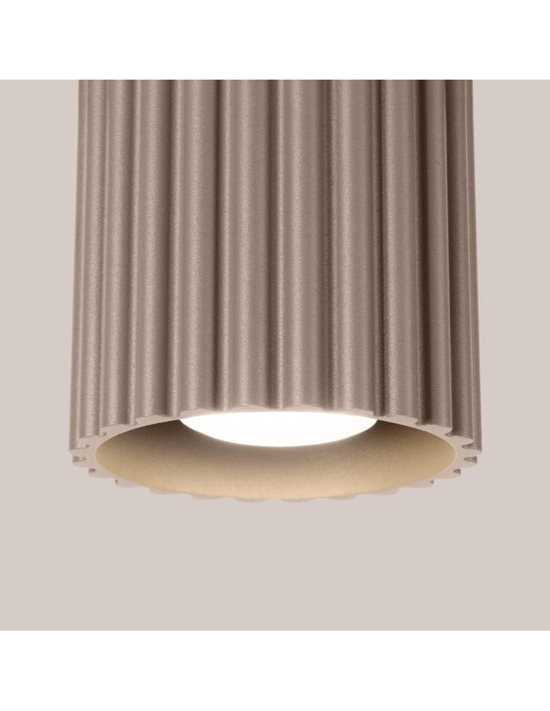 Lampy sufitowe - Sollux Plafon AURA 1 taupe GU10 SL.1814 - product kolory-swiatla.pl 4