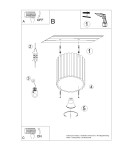 Lampy sufitowe - Sollux Plafon AURA 1 taupe GU10 SL.1814 - product 8