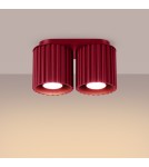 Lampy sufitowe - Sollux Plafon AURA 2 burgund GU10 SL.1820 - product 3