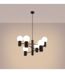 Sollux Żyrandol HALO 6 czarny SL.1830 Sollux Żyrandol HALO 6 czarny SL.1830