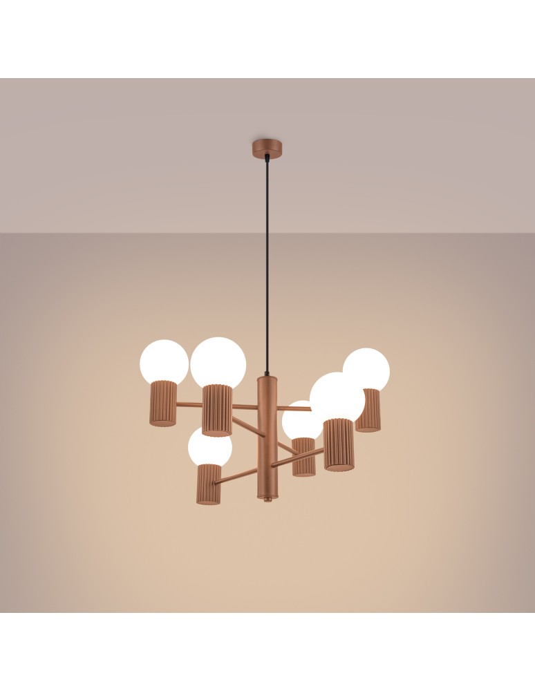 Sollux Żyrandol HALO 6 mocca SL.1834 Sollux Żyrandol HALO 6 mocca SL.1834