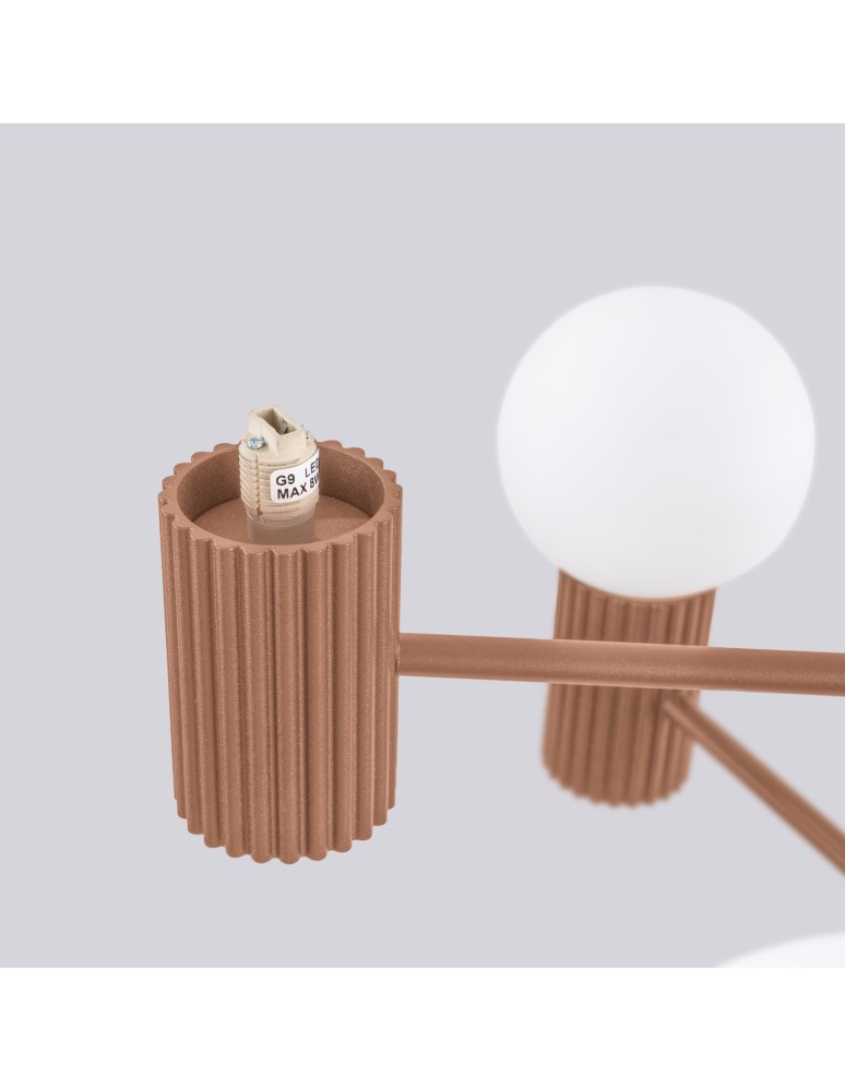 Sollux Żyrandol HALO 6 mocca SL.1834 Sollux Żyrandol HALO 6 mocca SL.1834