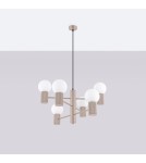 Żyrandole - Sollux Żyrandol HALO 6 taupe SL.1836 - product 2