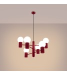 Żyrandole - Sollux Żyrandol HALO 6 burgund SL.1837 - product 3