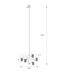 Żyrandole - Sollux Żyrandol HALO 6 brzoskwiniowy SL.1838 - product 10