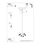 Żyrandole - Sollux Żyrandol HALO 6 brzoskwiniowy SL.1838 - product 11