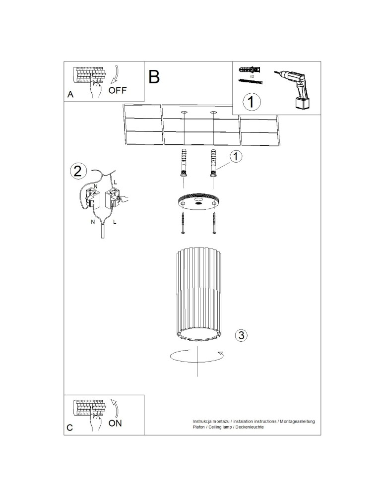 Thoro Plafon IVAR czarny LED 3000K TH.579 Thoro Plafon IVAR czarny LED 3000K TH.579