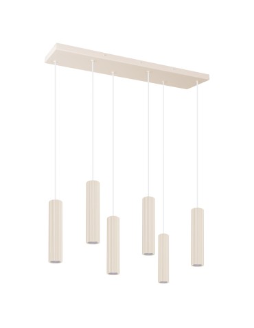 Thoro Lampa wisząca IVAR 6L beżowa LED 3000K TH.585