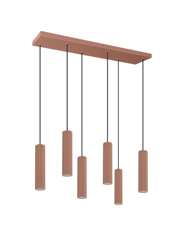 Thoro Lampa wisząca IVAR 6L mocca LED 3000K TH.597